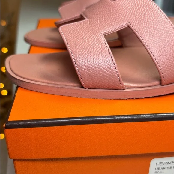 Authentic Hermes Oran Rose Aube size 8.5 - Picture 10 of 12